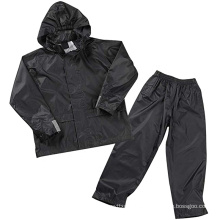 waterproof boy's clothing custom various fabric pvc or pu rainsuit children